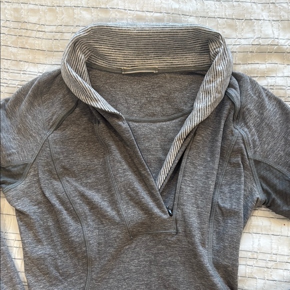 Lululemon Gray Long-Sleeve Quarter-Zip Pullover - Picture 4 of 6